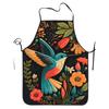 1pc Mexican Flower & Bird Print Apron - Sleeveless Adjustable Belted Kitchen Robe, Machine Washable Polyester, Suitable for Cook