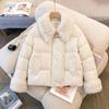 Winter new fashionable versatile super good-looking large lapel retro foreign style short warm bread cotton-padded clothes women