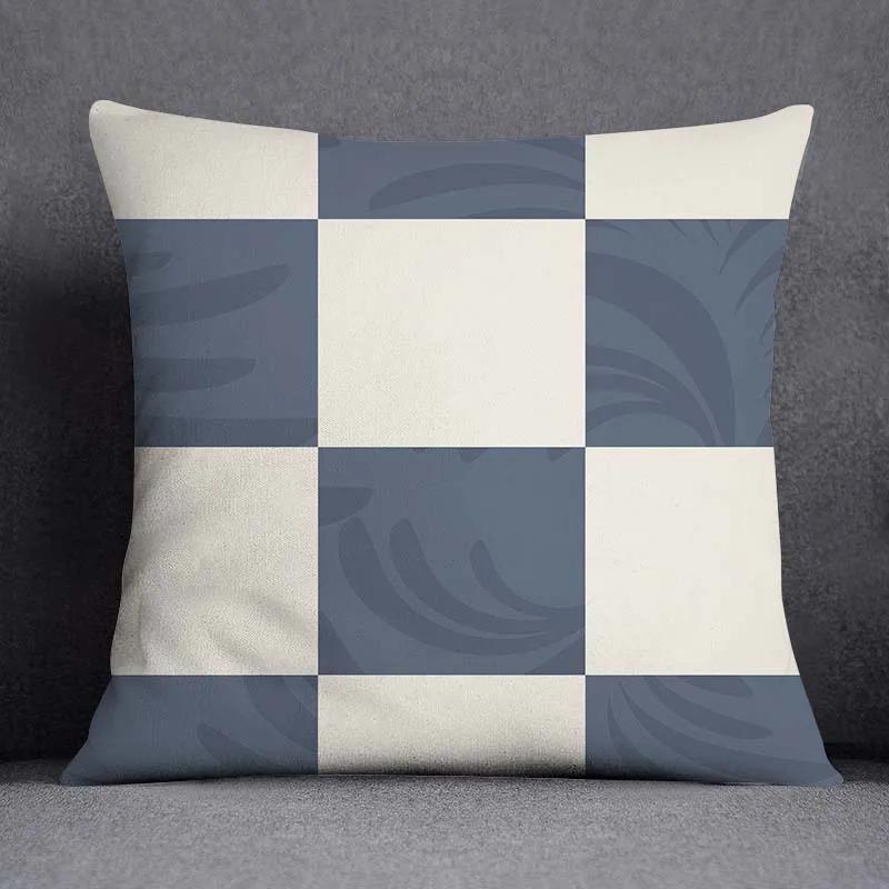 Nordic Flower Geometric Pattern Decorative Square Pillowcase Home Office Cushion Cover