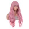 26 Inch Long Curly Full Wigs Heat Resistant Bangs Full Wigs for Photography Stage Movie Hair