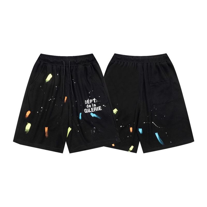 24 marque tendance européenne et américaine transfrontalière GALLERY DEPT peinture à la main éclaboussures d'encre assortiment de couleurs short décontracté hommes et femmes haut