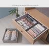 Morandi Fabric Underwear Storage Box - 3-in-1 Organizer for Bras, Socks, and More