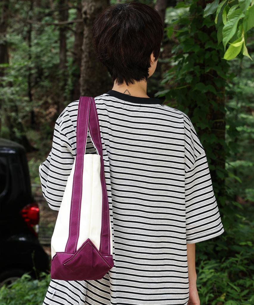 Dear Tint Santa Rudolph Canvas Tote_Purple