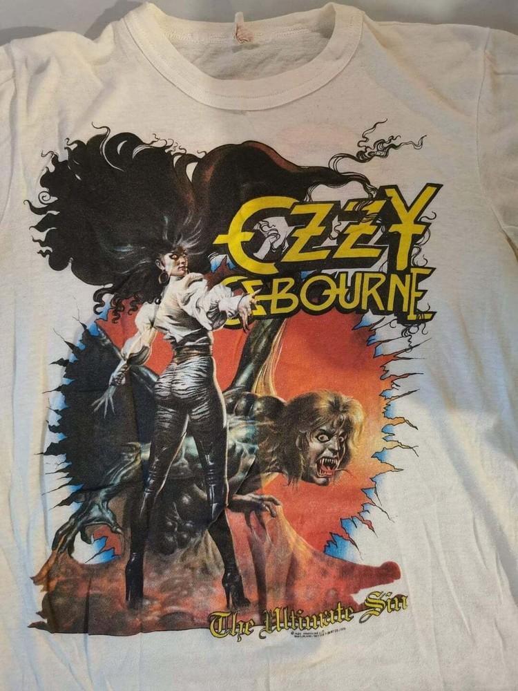 Ozzy Osbourne Tshirt The Ultimate Sin Tour Concert Reprint Tshirt Unisex  KH9116 Unisex T-Shirt XXXXL