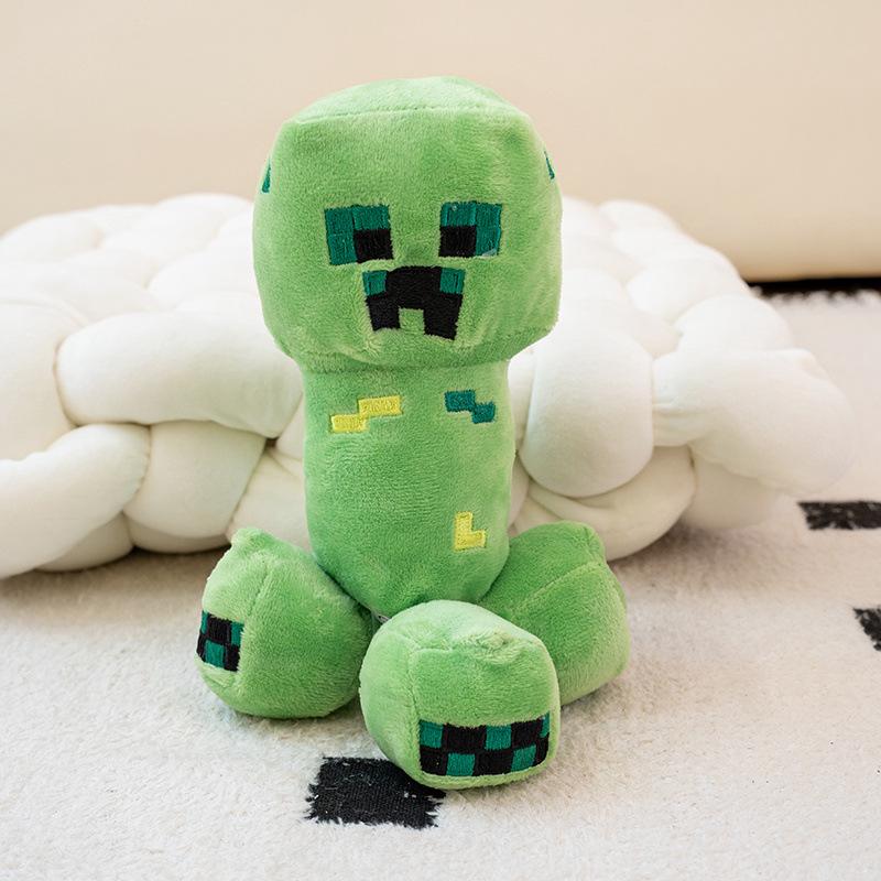 Minecraft Steve, Pink Pig, Ocelot, Ender Dragon, Spider, Zombie Man Plush Toy Set
