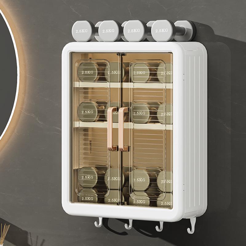 Magnetic Wall-Mounted Dustproof Storage Cabinet for Bathroom