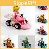 Geschenke Super Mario Kart Prinzessin Peach Pull-Back-Figur Auto PVC-Spielzeugsammlung mit zerlegbaren Gliedmaßen
