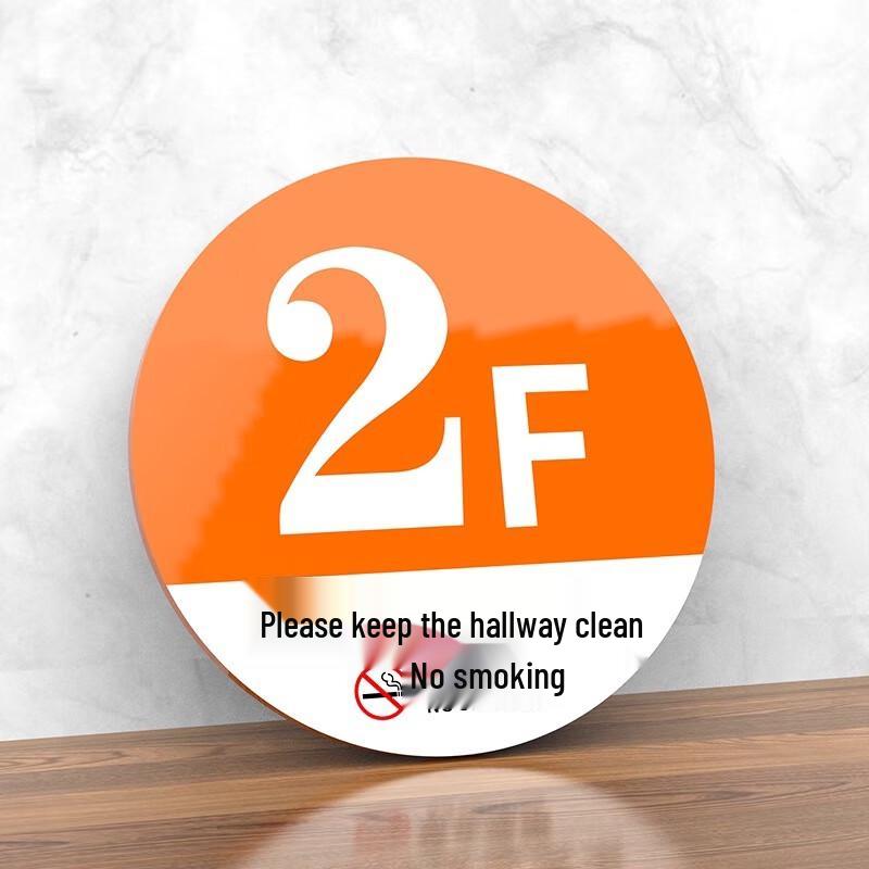 Ayubu Round Acrylic Commercial Floor Number Sign