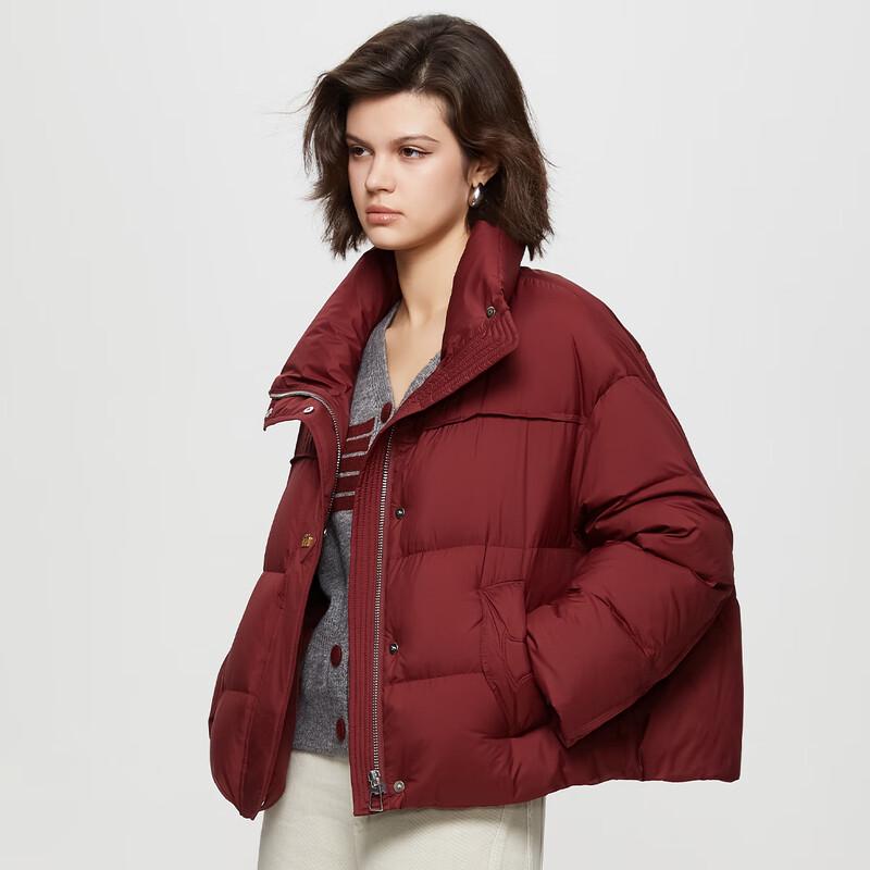 

Women s Casual Stand-Collar Warm Down Short Jacket L