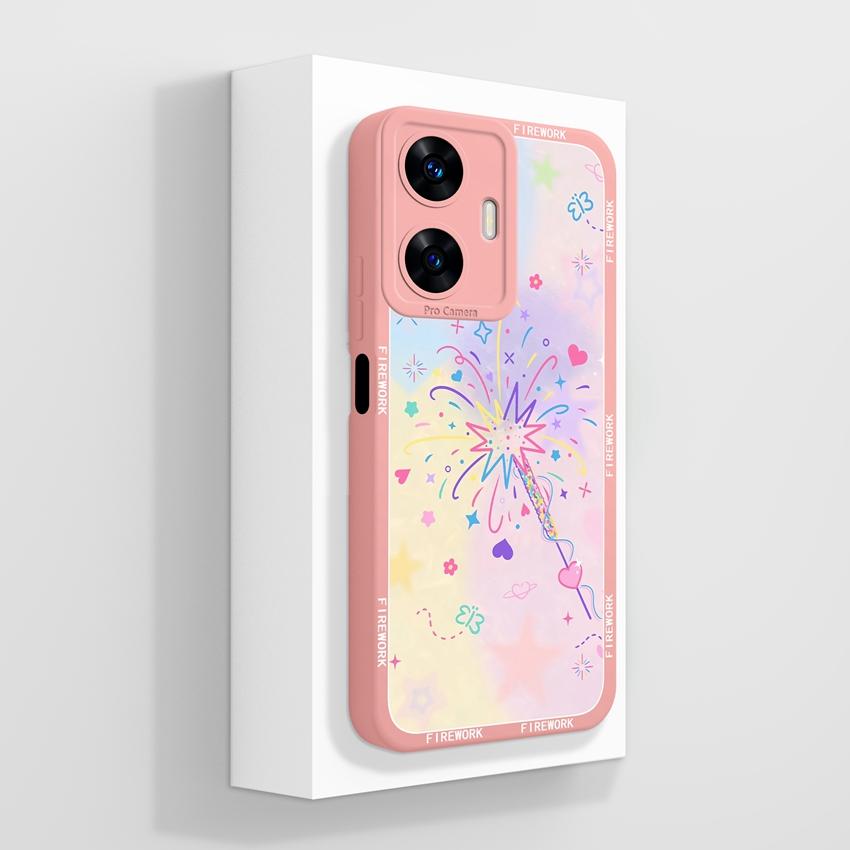 Beautiful Love Heart Phone Covers For Realme C55 C35 C25 C20 C15 C11 C21Y C25Y Soft Liquid Silicone Bumper Anti Drop Protection Case For Realme Casing