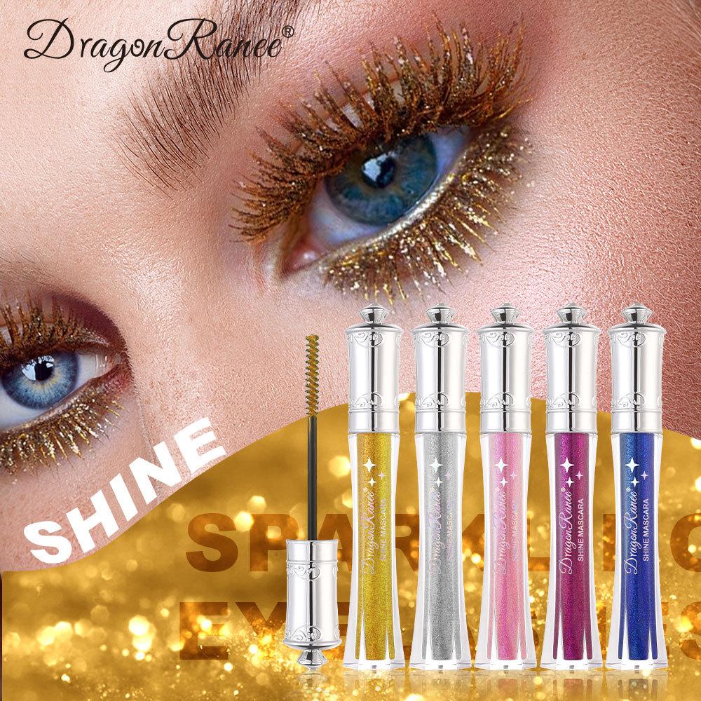 Luxuriöse Wimperntusche mit Glitzer-Diamanten in Rosa und Silber, wasserfest, wischfest, für geschwungene Wimpern, verlängertes Make-up, dauerhaftes Tragegefühl, Kosmetik