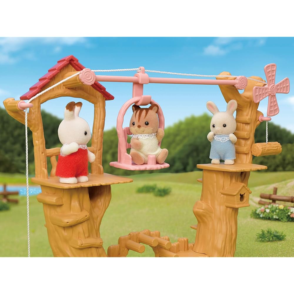 Sylvanian Families Family Trip Cute Ropeway Set Toy Dollhouse for Ages 3 and Up