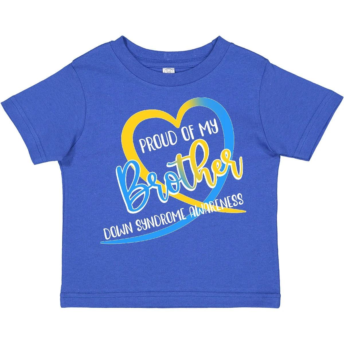 Inktastic Proud Of My Brother Down Syndrome Awareness Heart Toddler T-Shirt 3 21 110