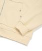 Nombre Rivet Applique Oversized Zip-Up Hoodie [Beige]