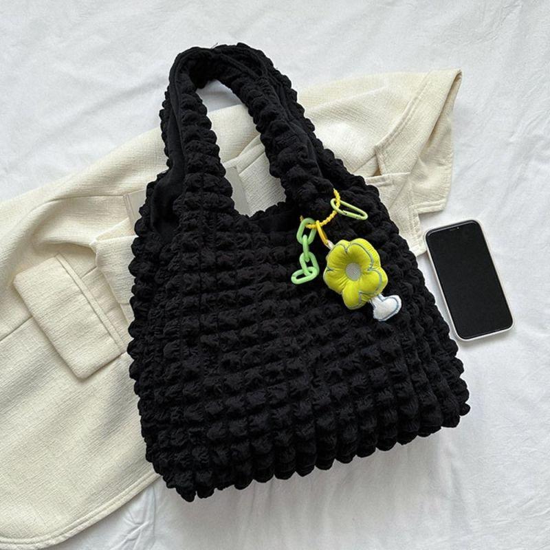 Neue Frauen Mädchen Große Kapazität Schulter Taschen Weibliche Tragetaschen Unterarm Taschen Casual Shopping Handtaschen (Anhänger nicht im Lieferumfang enthalten)