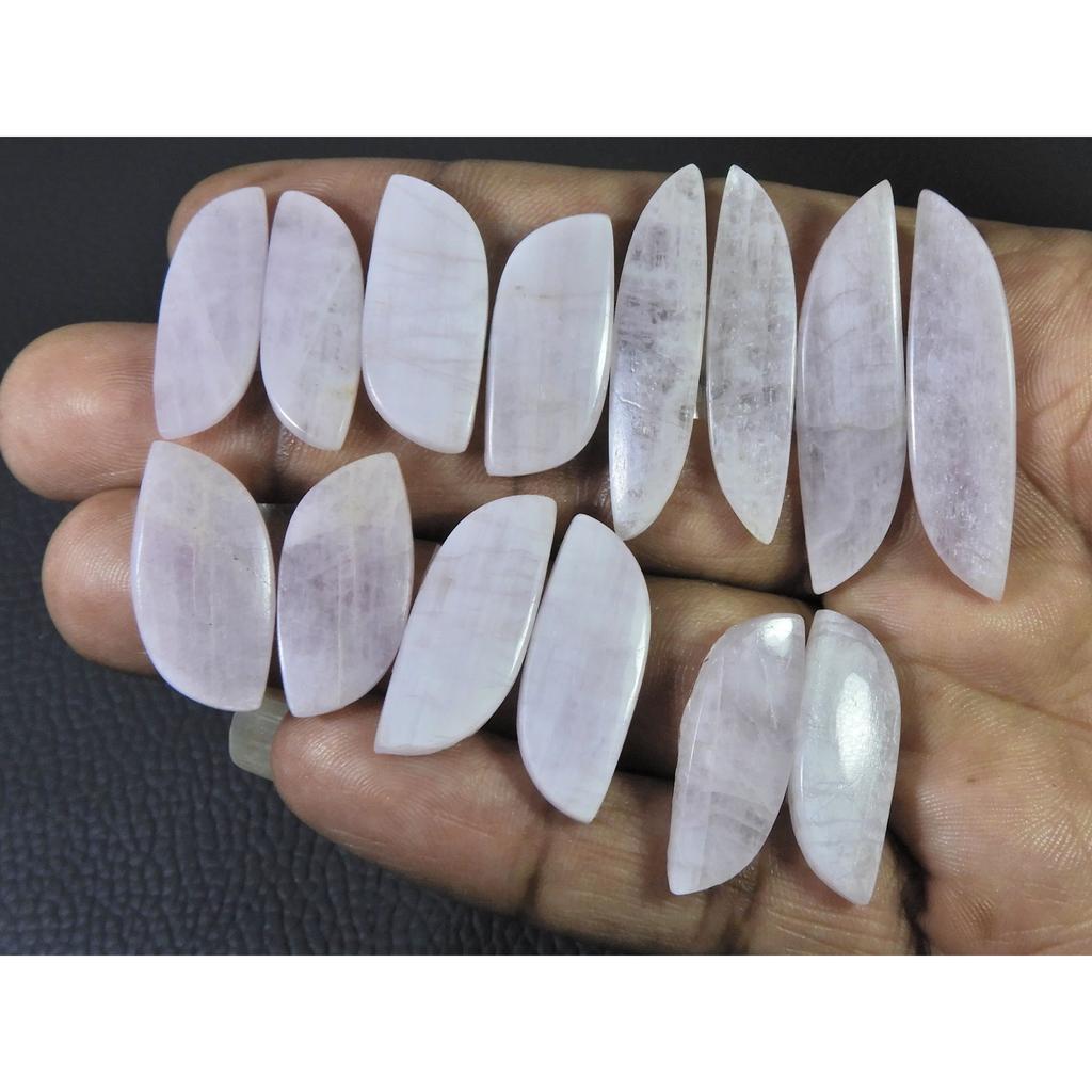 159Cts. Natural Pink Kunzite Matched Pair Fancy Cabochon Gemstone 7Pair Lot C-1366