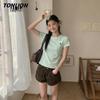 TonLion Women's Slim Fit Short Sleeve T-Shirt