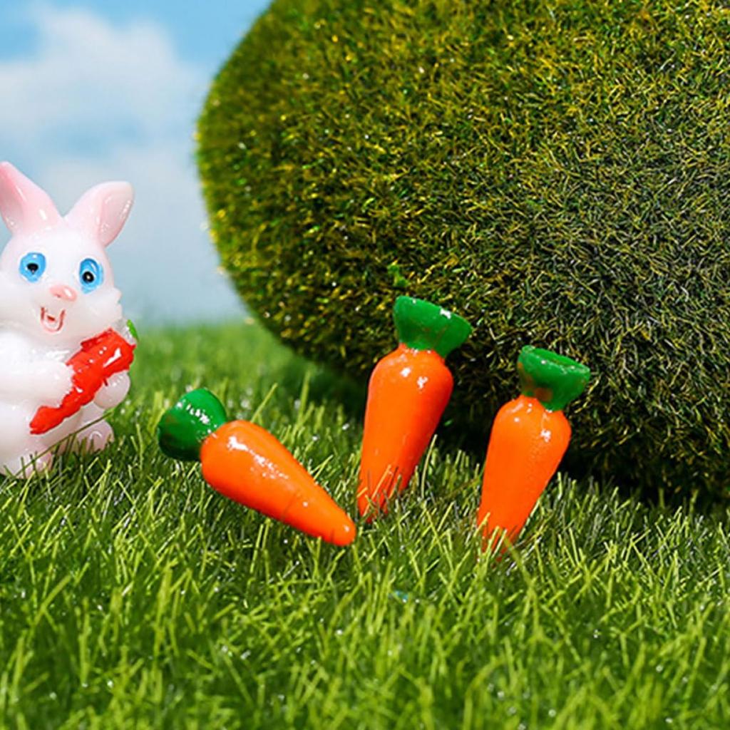 SUPVOX Artificial Carrots, Set of 12, Resin Miniature Carrot Decorations, Desktop Decorations for Easter, Home Decor and Gifts