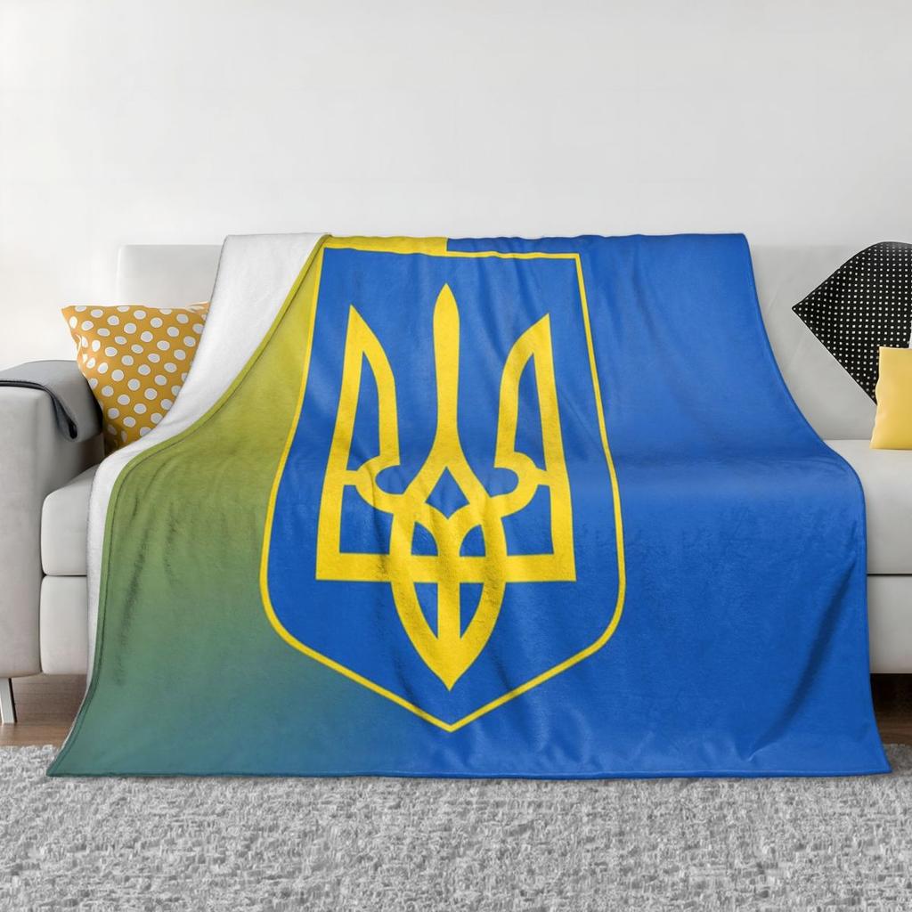 Flag Of Ukraine Blanket Soft Warm Flannel Throw Blanket Cover for Bed Living room Picnic Travel Home Couch