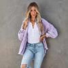 Factory Direct Autumn Long-sleeved Denim Jacket Women's Washed Rough Edge Medium and Long Loose Jacket In Stock