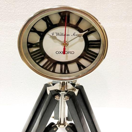 Mosiężny stół drewniany stojak zegar styl marynistyczny statek morski zegar biurkowy wystrój biura