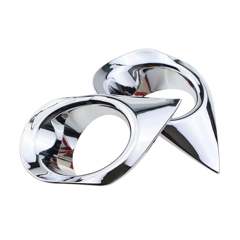 2 Stück ABS Vorne Links Rechts Nebelscheinwerfer Lampenrahmen Abdeckung Zierleiste Dekoration für Peugeot 2008 2014-2019 Autozubehör