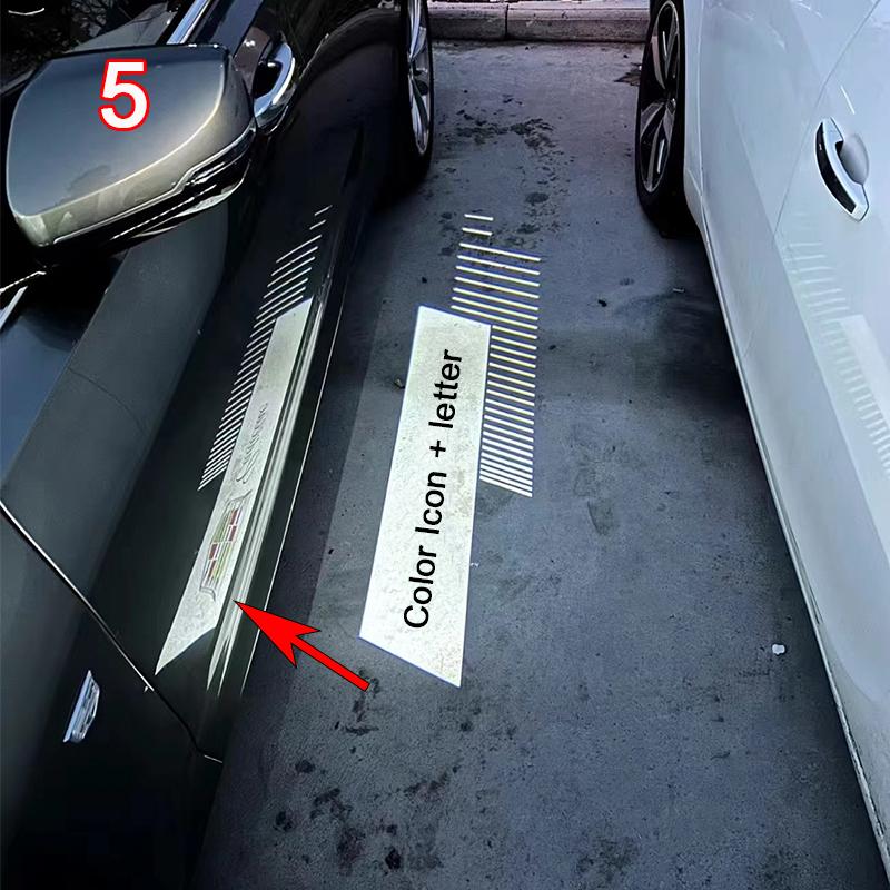 For Cadillac CT4 CT5 CT6 ATS CTS HD Led Car Rearview Mirror Welcome Shadow Icon Light Laser Projector Ghost Lamp Modification