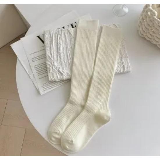 

Женские длинные носки, кашемировые женские ботинки, однотонные шерстяные чулки до бедра, узкие повседневные хлопковые гольфы выше колена, пушистые женские длинные гольфы One Size