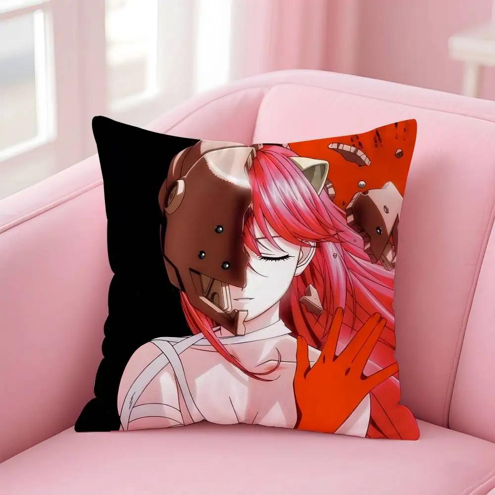 Anime E-Elfen L-Lied Pillow Case Custom Printed Brushed Fleece Pillow, Baby Skin-Touch, Eco-Friendly Dye-Sublimation Cushion For