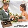 Wood Ring Box, Portable Jewelry Box for Proposal, Engagement, Wedding Ceremony, Handcrafted Walnut Wood Ring Box with Ring Storage