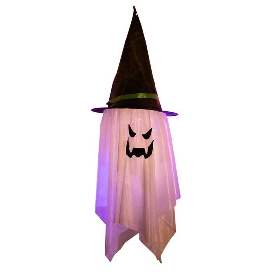 Yousheng Halloween Light Up Hanging Ghost Decoration Spooky LED Ghost Light for Indoor Front Porch Yard Bedroom Decor