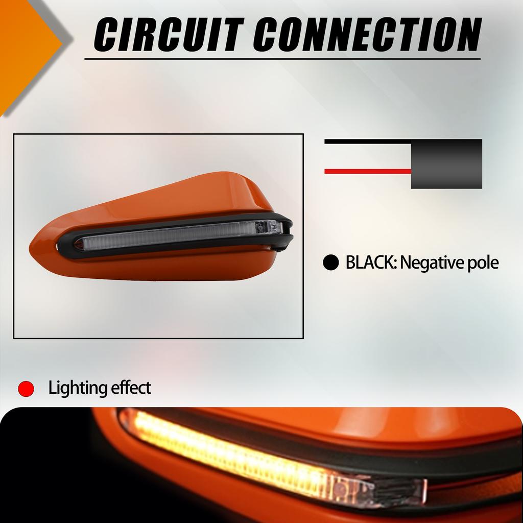 Scooters LED Light Hand Guards Handguard Windproof Hand Shield Protector Motorcycle Universal Modified Accessories Enduro