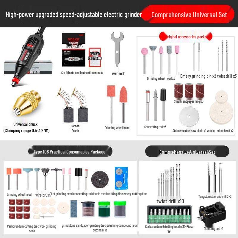 High-Power Electric Hand Grinder and Polisher: Rust Remover, Deburring, Engraving, and Polishing Tool