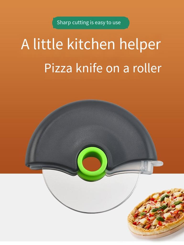 Paslanmaz Çelik Silindir Kesici Çok Amaçlı Pizza Kek Hamur Dilimleme Aleti Keskin Bıçak Tekerleği ile Pişirme Mutfak Aksesuarları