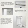 Rainproof Wall Mounted Mailbox Iron Safe Locking Tinplate Letter Boxes Rustproof Clear Window Large Mail Drop Box Outdoor