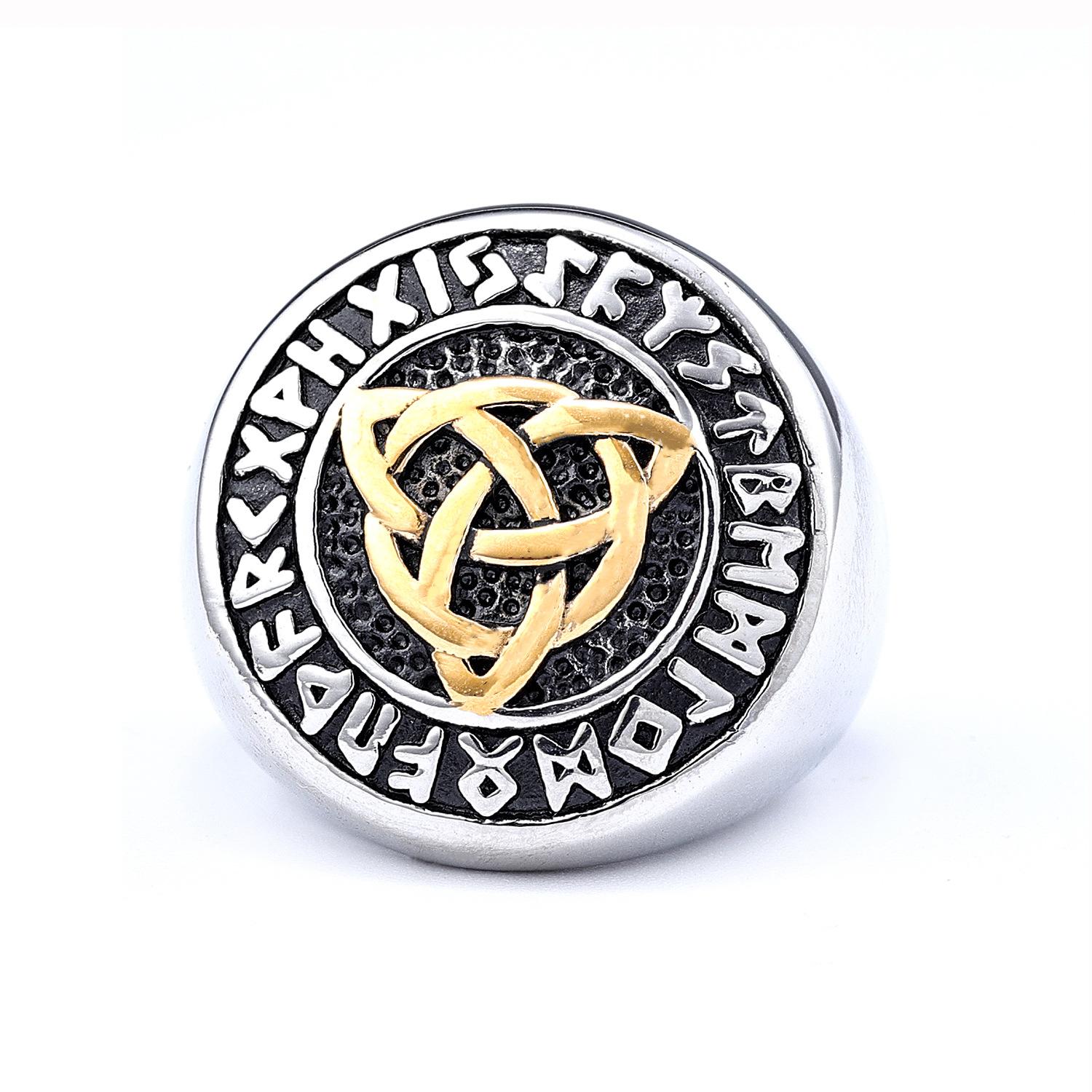 

Кільце з листом з нержавіючої сталі 316 для чоловіків, кільце з Деревом Життя, персоналізоване ретро кільце з титанової сталі 16