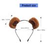 Stretchy Fabric Bear Ears Headwear Skin Friendly Hairband Decorative Hair Hoop Headdress For School Home Parties
