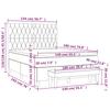 Box Spring Bed with Mattress Dark Gray 140x190 cm Fabric