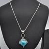 Larimar Necklace, Solid 925 Sterling Silver Necklace, Handmade Necklace, Birthday Gift, Gemstone Necklace, Designer Necklace, Silver Charm Jewlery