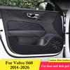 For Volvo S60 2014-2026 Car Door Anti-kick Pad PU Leather Interior Protection Pads Anti-dirty Decor Sticker Auto Accessories