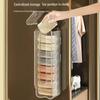 Wall-Mounted Lingerie & Sock Organizer: Underwear Storage Box with Camisole & Shorts Hangers