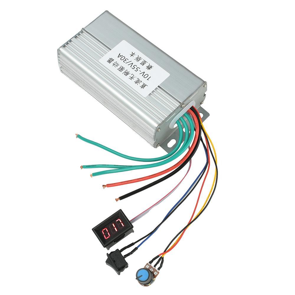 30A DC 10-55V Brushless Motor Controller Three-Phase Brushless ESC Digital Display Speed Regulator Board for DIY Projects
