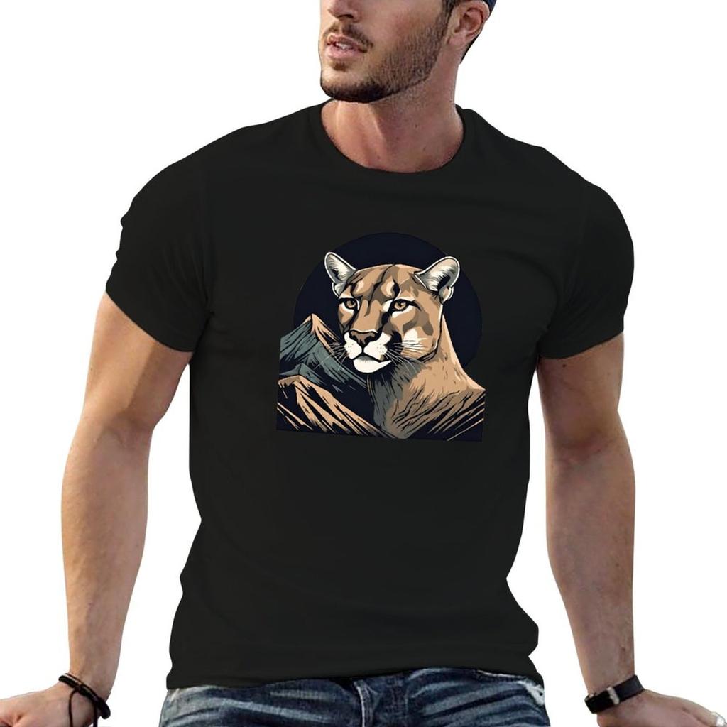 Cougar Mountain Lion Tshirt Funny T Shirts Cotton Unisex T Shirts High Quality Luxury Brand T Shirt Unisex Luxury Tshirt