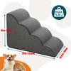 Orthopedic Dog Steps with Removable Covers -  2/3/4 Tier Pet Stairs, Non-Slip Diamond Treads & Eco-PU Padding