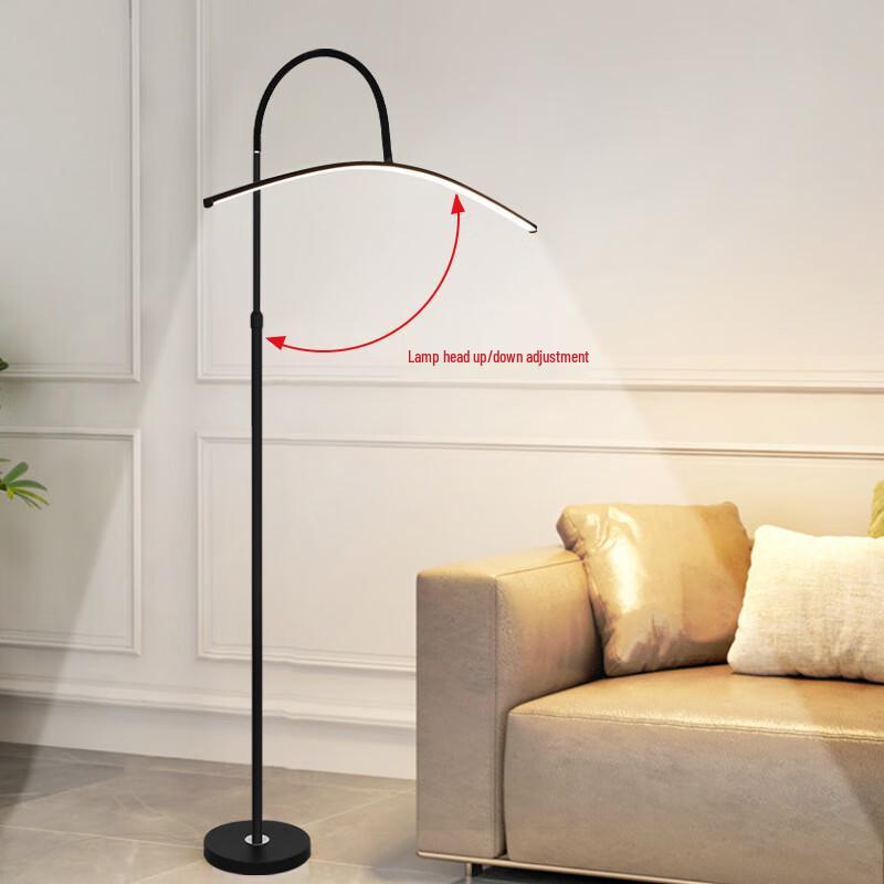 Curved LED Eye-Care Study Floor Lamp