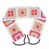 Elegant Crochet Flower Head Scarf Wide Hairband for Women Teens Girl Elastic Headwrap for Music Festival Travel Props