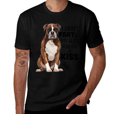 Boxer Dog Gifts Boxer Gifts Boxer Dog Puppy Breed Shirts Dog Art Tshirt Basic Casual Short Sleeve Cotton Shirt