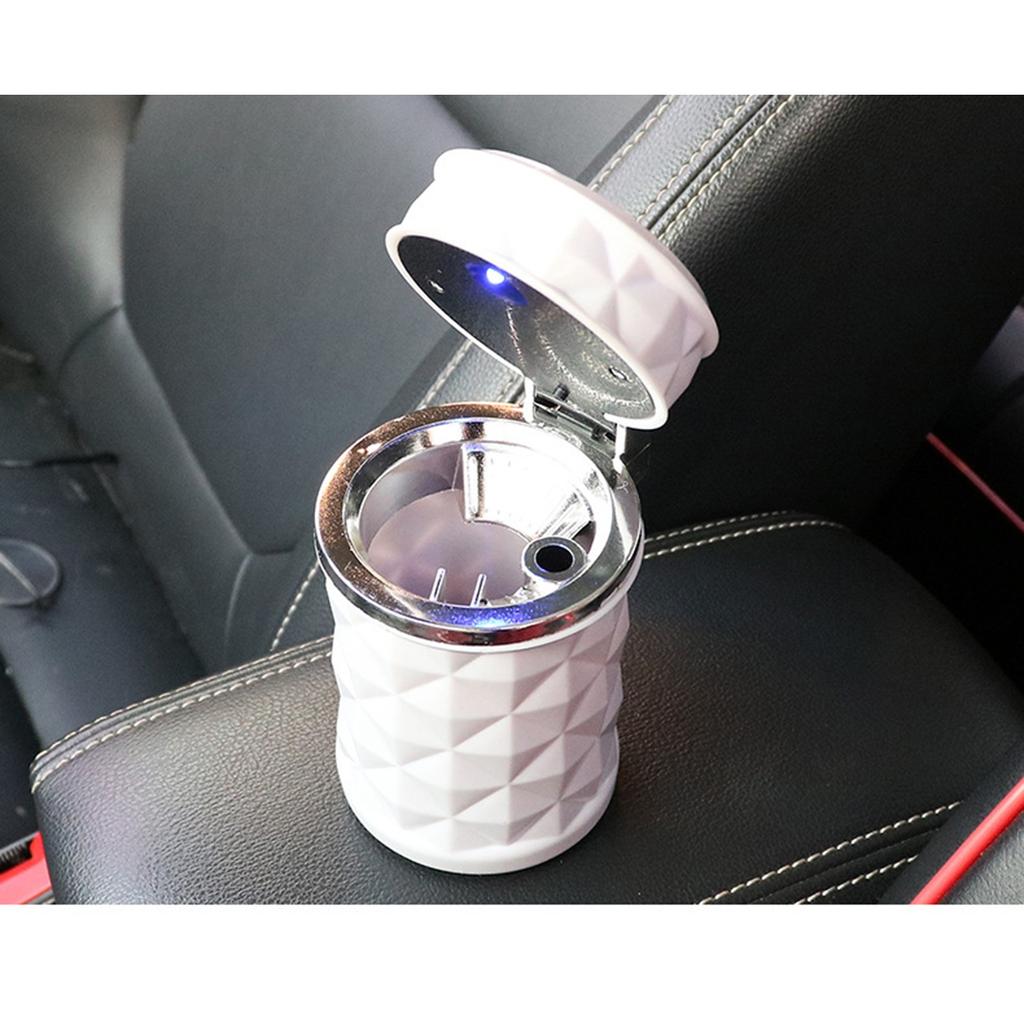 Diamond Cut Car Ashtray Car With Led Light High Temperature Resistant Car Ashtray Car Ashtray