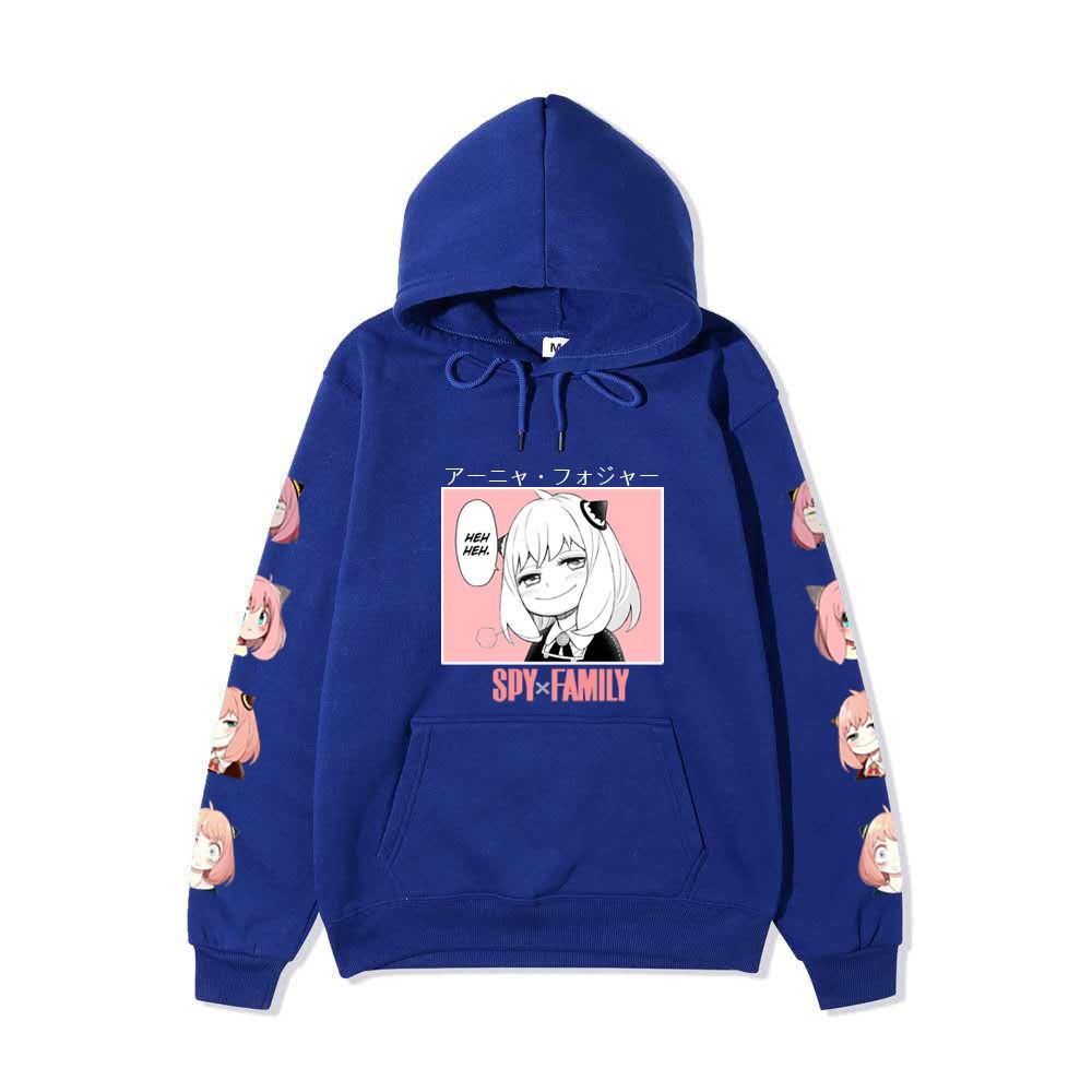 Spy X Family Anya Forger Anime Graphic Hoodie Unisex Winter Fleece Lined Warm Hooded Sweatshirt Men Women Daily Casual Long Sleeve Pocket Pullover