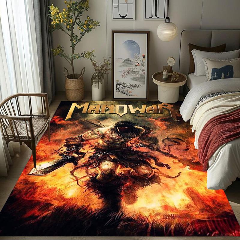 Manowar: Alfombra Power Glory Adecuada para todas las estaciones Decoración del hogar Arte para la habitación Felpudo